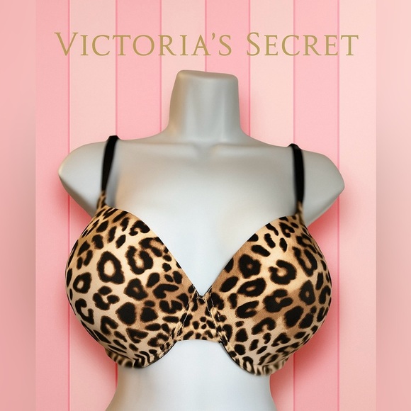 PINK VICTORIAS SECRET LEOPARD PRINT BRA - Picture 1 of 5